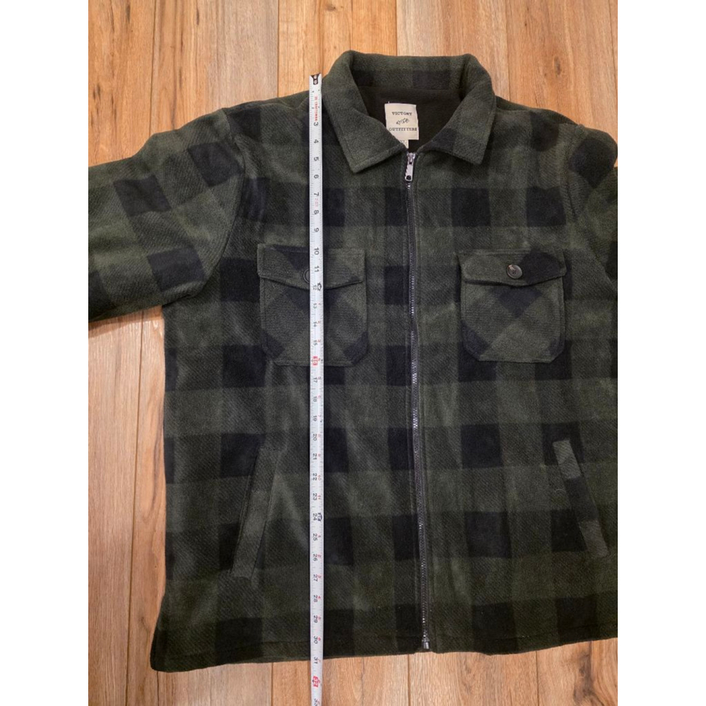 Men's Plaid Fleece Lined Heavy Coat Size XL - Picture 10 of 11